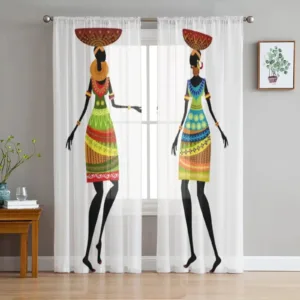 Rideau voilage Femme Africaine au design élégant