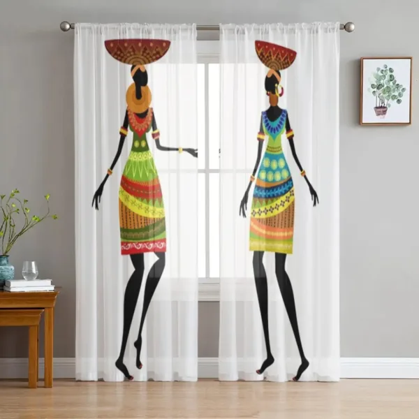 rideau-voilage-theme-femme-africaine-1 Rideau voilage Femme Africaine au design élégant