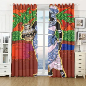 Rideaux décoratifs en style africain coloré
