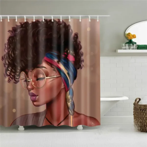 Rideaux femme africaine en tissu léger