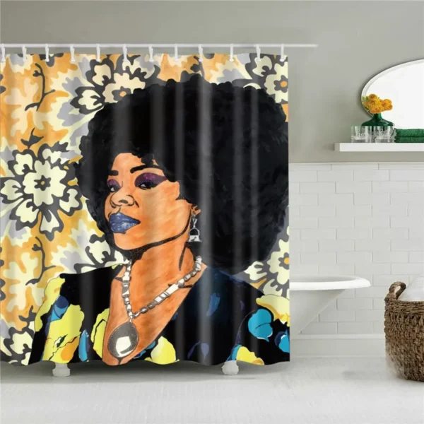 Rideaux femme africaine pour salon élégant