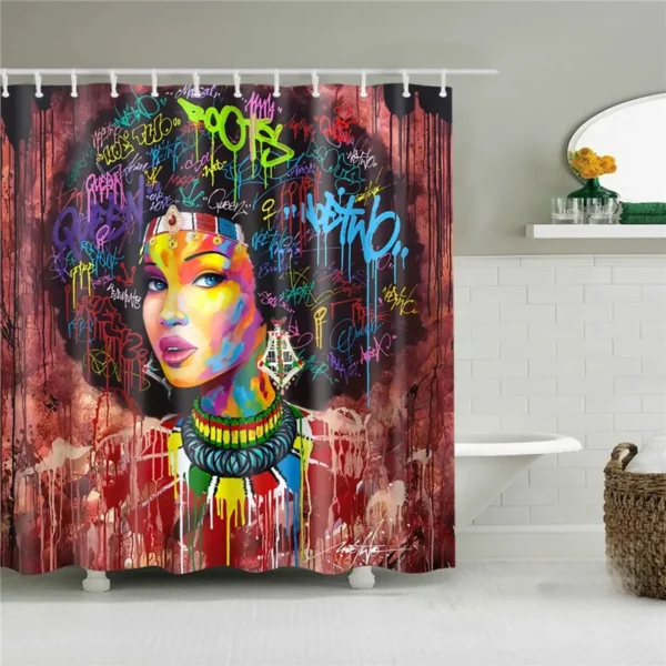 Rideaux avec motifs africains colorés