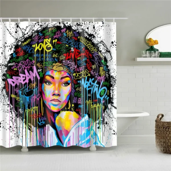 Rideaux à motifs artisanaux inspirés d'Afrique