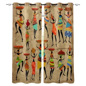 Rideaux occultants décoratifs inspirés de l'Afrique