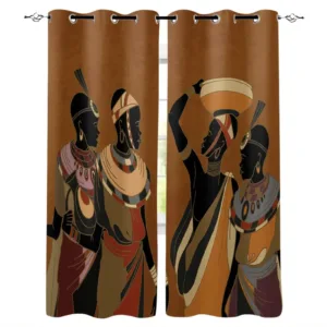 Rideaux occultants avec motifs africains élégants