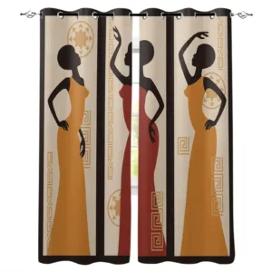 Rideaux occultants femmes africaines pour une déco africaine élégante