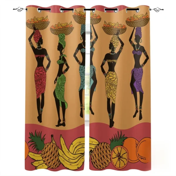 Rideaux en Pagne pour une touche d'Afrique au salon