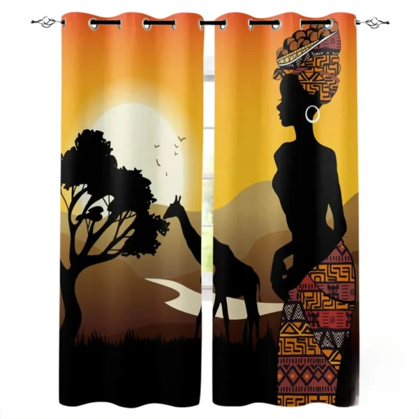 Style africain moderne avec rideaux en P