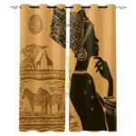 Rideaux en Pagne Africain pour décoration de salon - vue 3