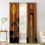 Rideaux africains colorés pour un salon stylé