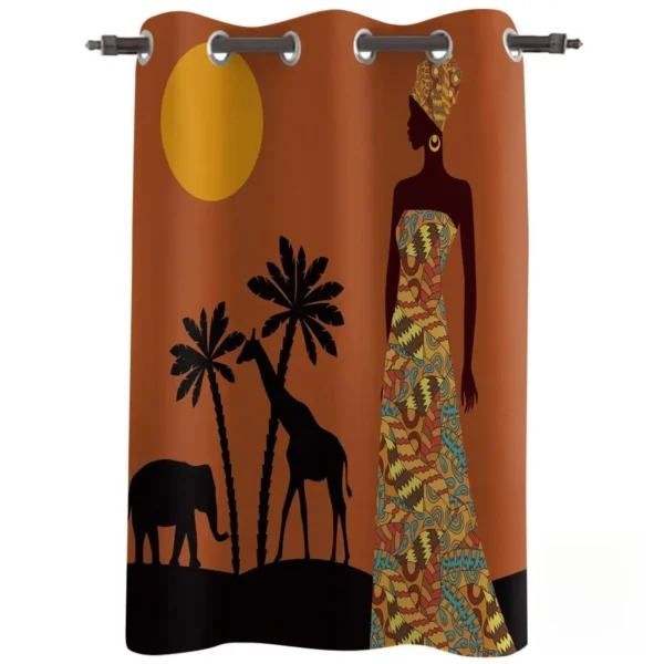 Rideaux décoratifs en Pagne pour ambiance africaine