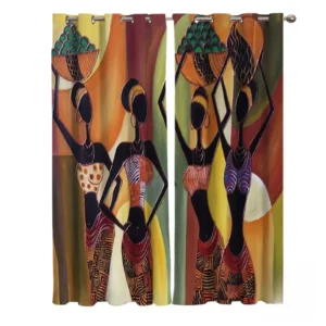 Rideaux Style Africain en tissu décoratif