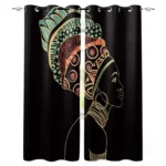 Rideaux décoratifs à motifs floraux africains