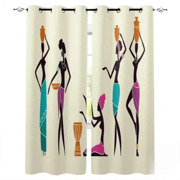 Rideaux design africain pour salon ou chambre