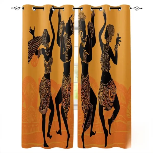 Rideaux en tissu naturel inspirés d'Afrique