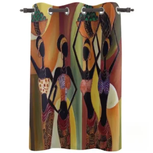 Rideaux africains avec motifs colorés uniques