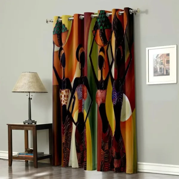 Rideaux inspirés de l'art africain traditionnel