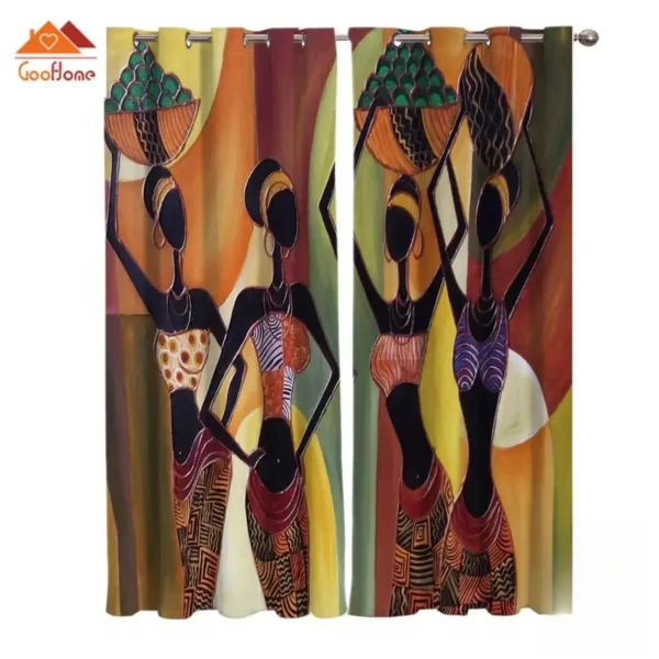 Rideaux décoratifs aux motifs tribaux