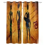 Rideaux style africain pour fenêtres modernes
