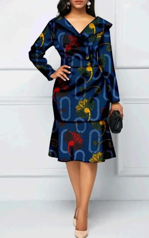 robe-africain-1 Robe Africain pour femme avec motifs traditionnels