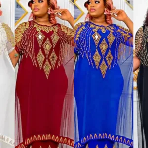 Robe Africaine 2 Pièces Manche Courte
