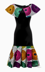 Robe femme à motif africain et col