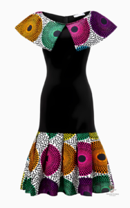 Robe femme à motif africain et col