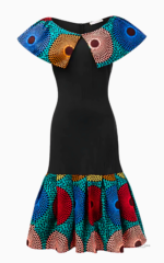 Robe colorée à col volant pour occasions