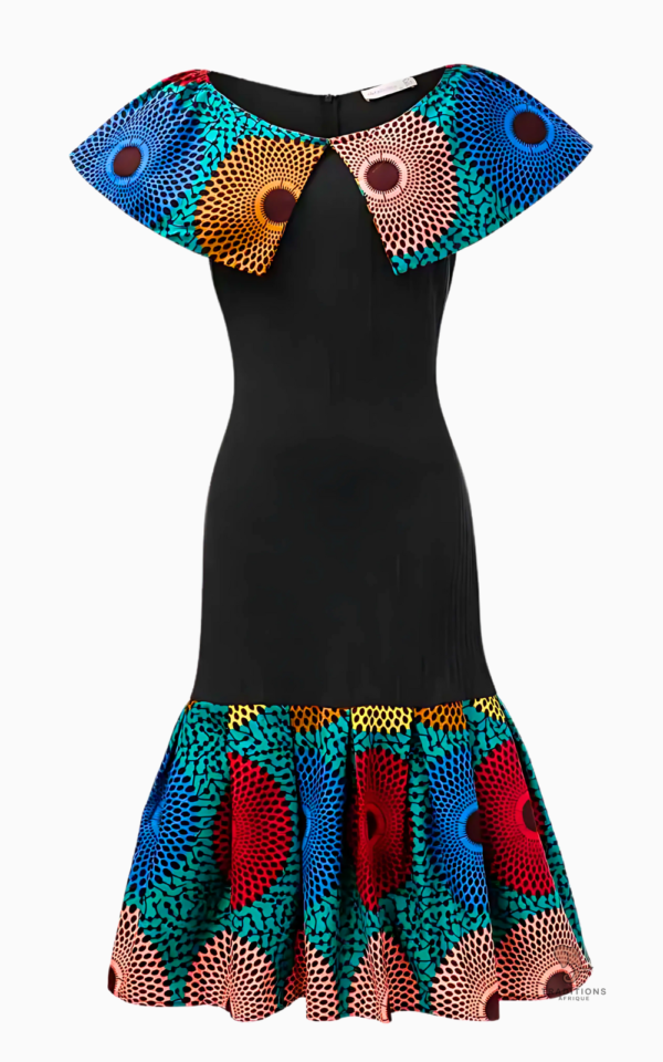 Robe colorée à col volant pour occasions