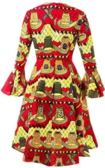 Robe Africaine à Manches Longues Femme