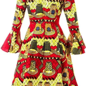 Robe Africaine à Manches Longues Femme