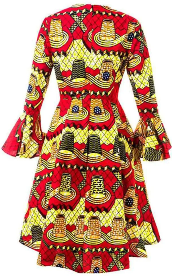 robe-africaine-a-manches-longues-1 Robe Africaine à Manches Longues Femme
