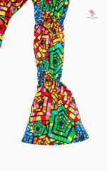 Mode Africaine : Robe Femme Colorée à Manches Longues