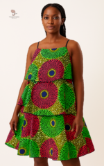 Robe avec volants, style africain pour femme