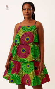 Robe avec volants, style africain pour femme