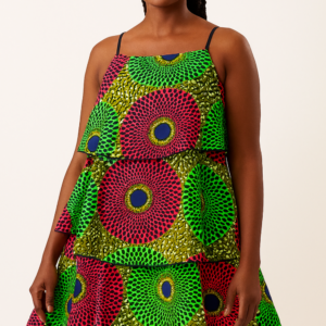 Robe avec volants, style africain pour femme