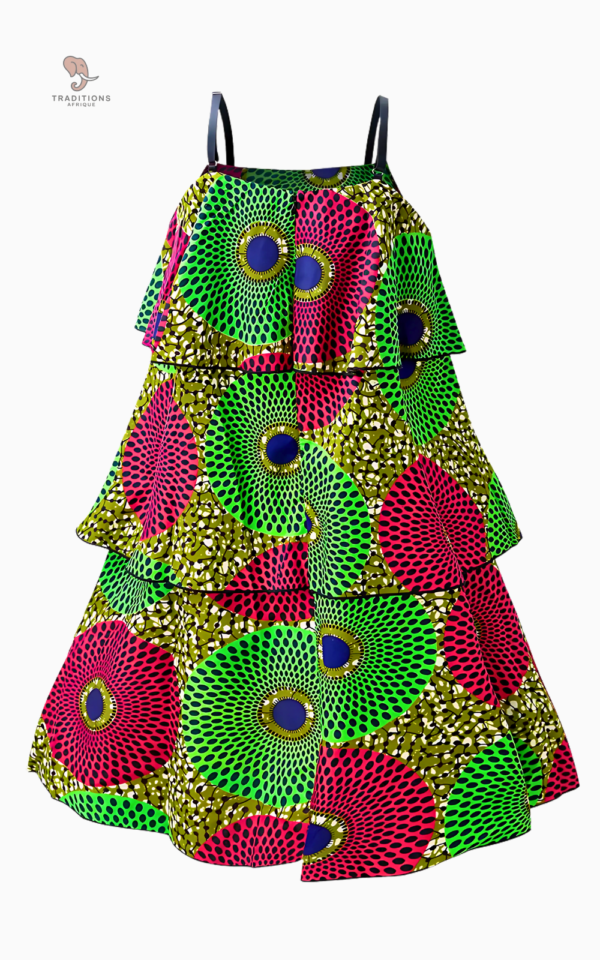 Robe femme au motif africain, élégante et fluide
