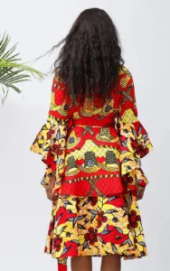 Robe longue batik avec imprimé unique