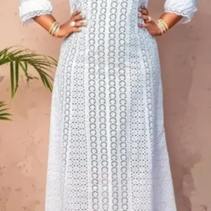 Robe Africaine Blanche élégante pour femme