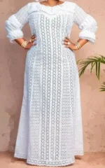 Variantes de robe africaine blanche pour occasions festives