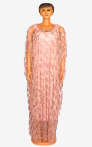 Robe longue en champagne, design africain