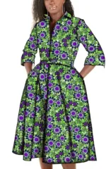 Robe colorée inspirée des motifs africains