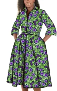 Robe colorée inspirée des motifs africains