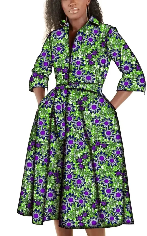 Robe colorée inspirée des motifs africains