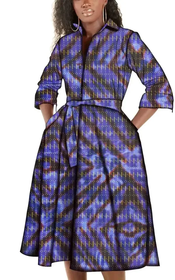 Robe chic avec design africain contemporain