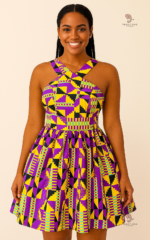 Robe midi élégante inspirée de l'Afrique