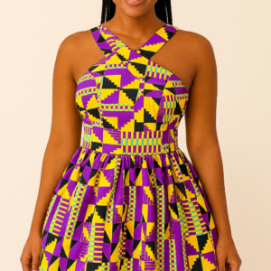 Robe midi élégante inspirée de l'Afrique