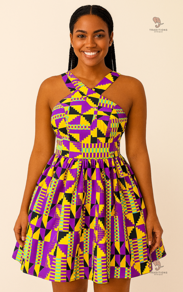 Robe midi élégante inspirée de l'Afrique