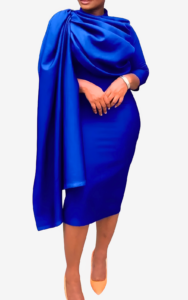Robe Midi Unie au style africain élégant