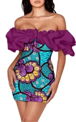 Robe Africaine Courte à Manches